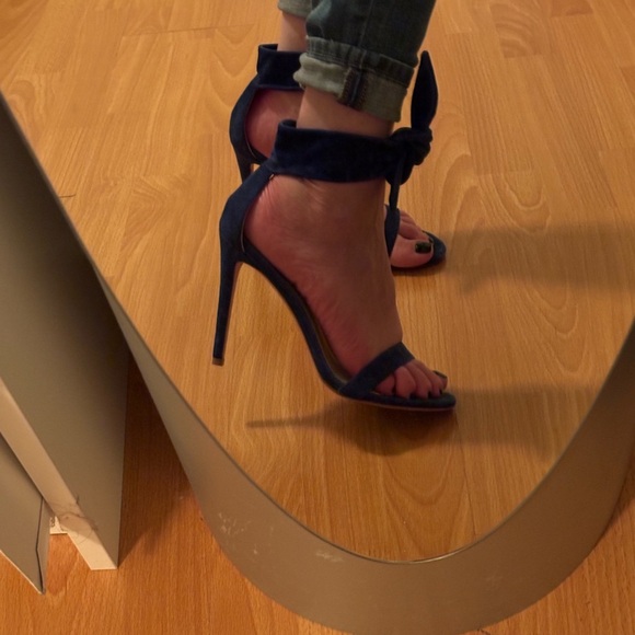 Marciano Royal Blue Ankle Strap Heels - Picture 9 of 9